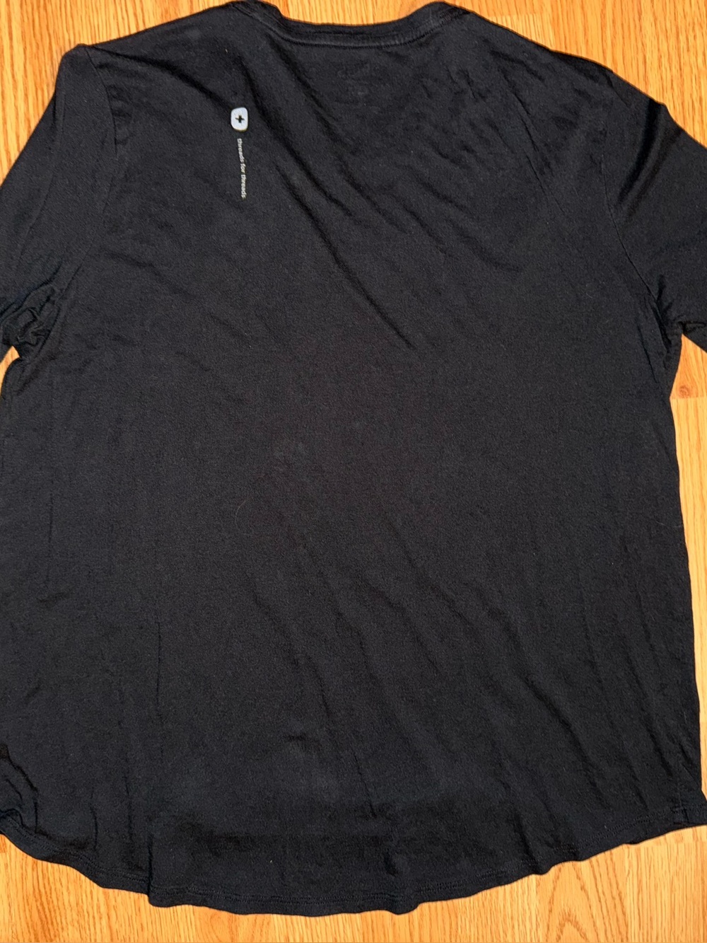 Figs Super Soft Pima Cotton Modal Black Long Sleeve Base Layer Nurse Top Sz L - Picture 5 of 5